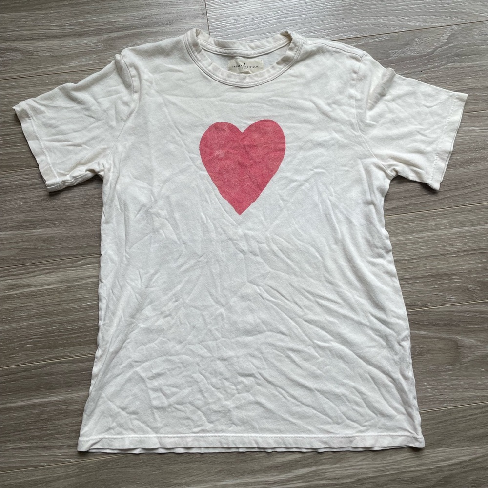 Imogene + Willie The Heart Tee 100% Cotton Sz S EUC - Picture 3 of 8